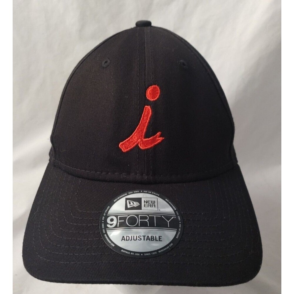 New Era 9Forty Ingles Black Adjustable Strapback Employee Baseball Hat Cap-NEW